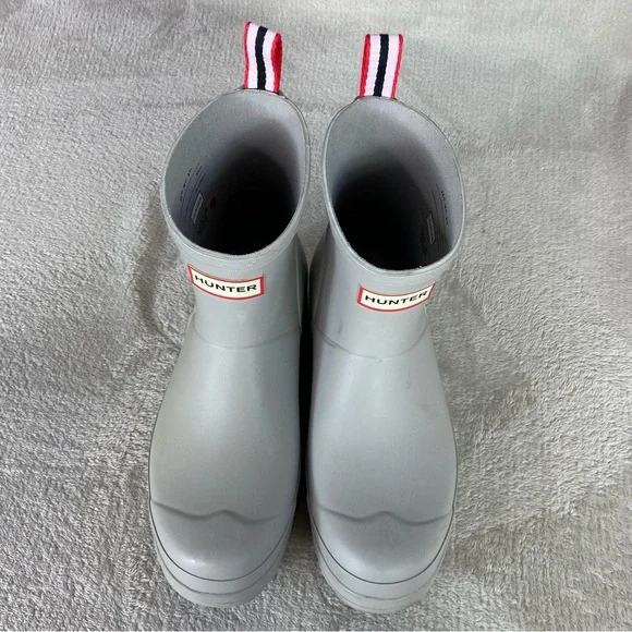 Hunter Boots Womens Size 8 Gray Play Short Rain Ankle Rubber Waterproof NEW - Picture 8 of 10